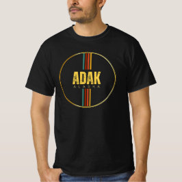Retro vintage adak city alaska state 70 s groovy a t shirt