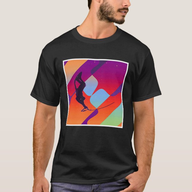 Retro Vintage Aesthetic Wakeboard T Shirt (Framsida)