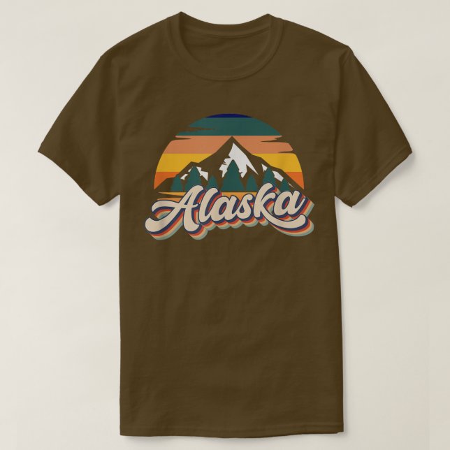 Retro Vintage Alaska  T Shirt (Design framsida)