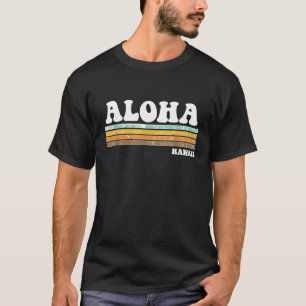 Retro Vintage Aloha Hawaii Distress Manar Women Gi T Shirt
