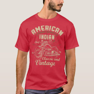 Retro Vintage American Motorcycle for Old Biker Fu T Shirt