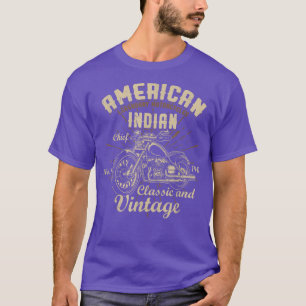Retro Vintage American Motorcycle for Old Biker Fu T Shirt