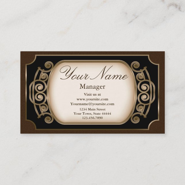 Retro Vintage Antique Visitkort (Framsida)