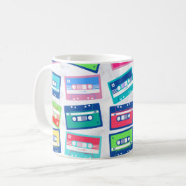 Retro Vintage Audio Bandkassett Mönster Tank till Kaffemugg
