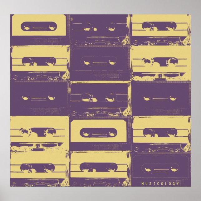 Retro vintage audio stil musikskydd poster (Framsidan)