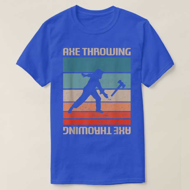 Retro Vintage Ax Throwing Player T Shirt (Design framsida)