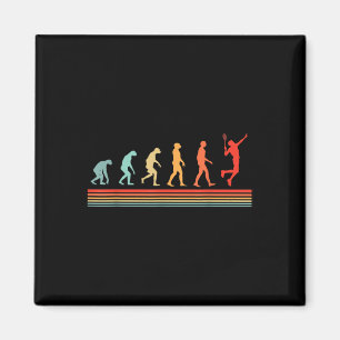 Retro Vintage Badmintonspelare Evolution Magnet