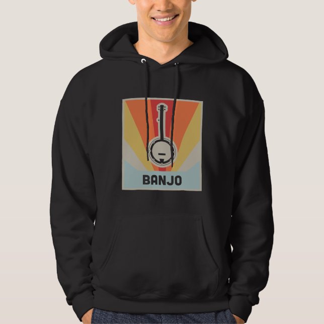 Retro Vintage Banjo Hoodie (Framsida)