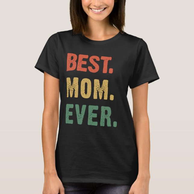Retro-Vintage, bästa Mamma någonsin T Shirt (Framsida)