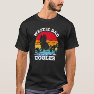 Retro Vintage Bästa Westie Pappa någonsin Fars dag T Shirt
