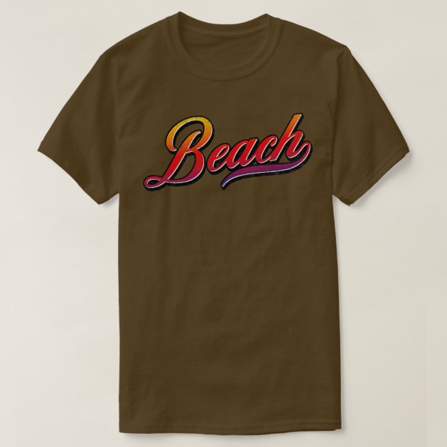 Retro Vintage Beach T Shirt (Design framsida)