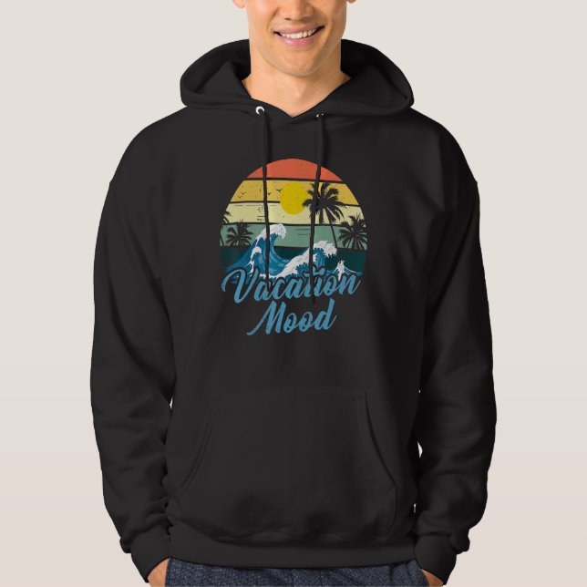 Retro Vintage Beach Vacation Sunshine Summer Graph Hoodie (Framsida)