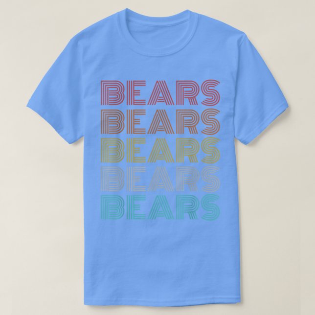 Retro Vintage Bears T Shirt (Design framsida)