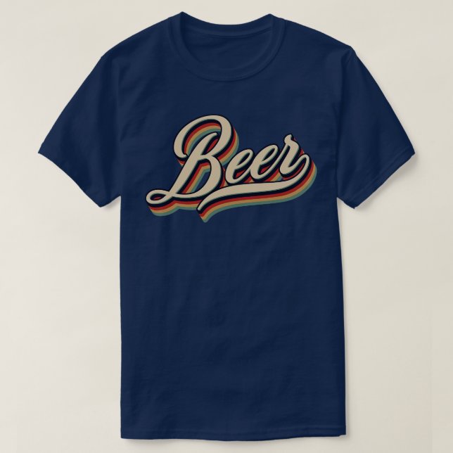 Retro Vintage Beer T Shirt (Design framsida)