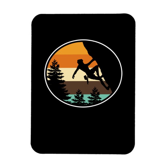 Retro Vintage Bergsklimatet Sten Älskare Magnet (Vertikal)