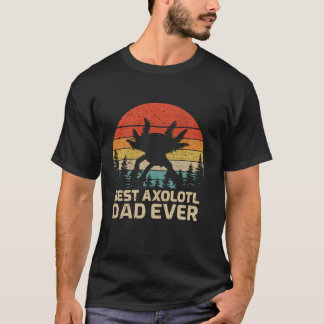 Retro Vintage Best Axolotl Pappa Varje Far dag T Shirt