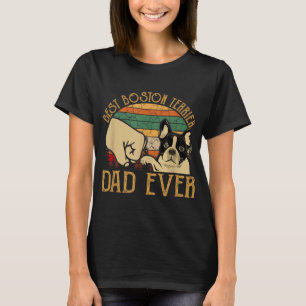 Retro Vintage Best Boston Terrier Pappa någonsin T Shirt