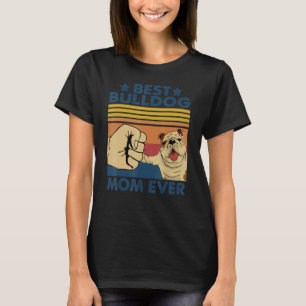 Retro Vintage Best Bulldog Mamma All Hund T Shirt