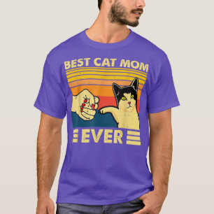 Retro Vintage Best Cat Mamma har aldrig varit en s T Shirt