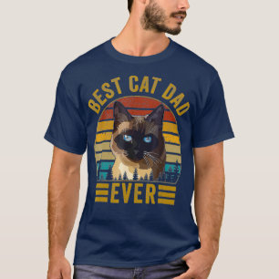 Retro Vintage Best Cat Pappa All Fars dag Cat T Shirt