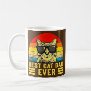 Retro Vintage Best Cat Pappa - stöt Far Kaffemugg