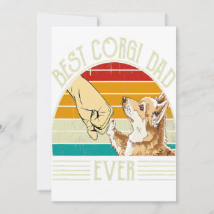 Retro Vintage Best Corgi Pappa någonsin Meddelande