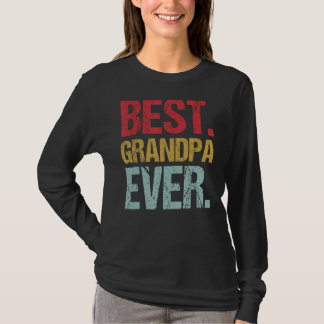 Retro Vintage Best Grandpa New Pappa Life Fath T Shirt