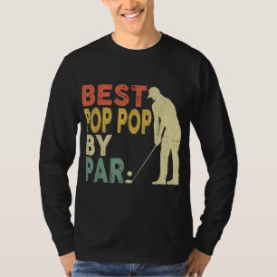 Retro Vintage Best Pop Pop från Par Golf Far Da T Shirt