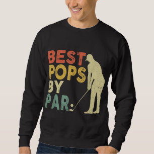 Retro Vintage Best Pops by Par Golf Fars dag F Lång Ärmad Tröja