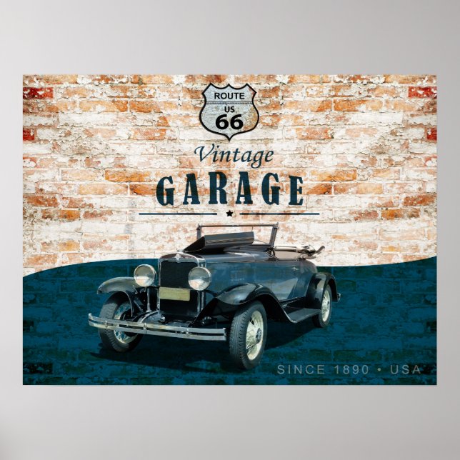 Retro Vintage bil Poster (Framsidan)