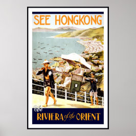 Retro Vintage Bild Resa Hong Kong Poster