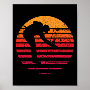 Retro Vintage Billiards Game 8 Ll Bassäng Player T Poster