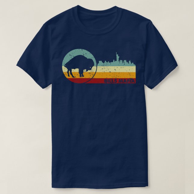 Retro Vintage Bills Mafia T Shirt (Design framsida)