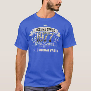 Retro Vintage Birthday Sedan 1977, hela originalde T Shirt