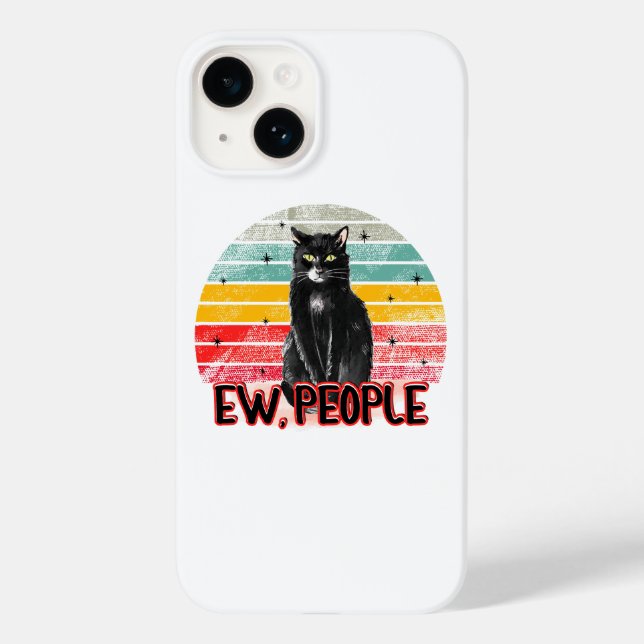Retro Vintage Black Cat Ew People (Baksida)