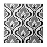 Retro Vintage Black White DIY Ceramic Tile Kakelplatta<br><div class="desc">En rekreativ dekorativ keramisk platta i svartvit och grått-vintage-reflexform mönster för dina DIY-projekt i hemmet,  t.ex. dekorativa plattor,  köksryggsplash,  badrumsdusch,  abstrakter,  kameromger och ramade plattor.</div>