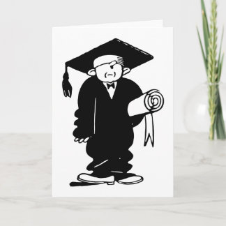 Retro Vintage Black & White Funny Studenten Boy Kort