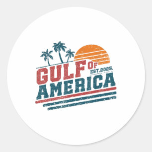 Retro Vintage Bukt of US America 2025 American 5th Runt Klistermärke