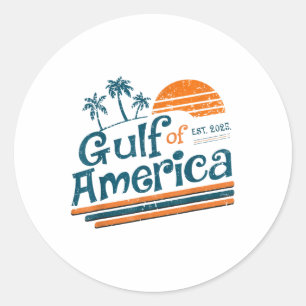 Retro Vintage Bukt of US America 2025 American Fla Runt Klistermärke
