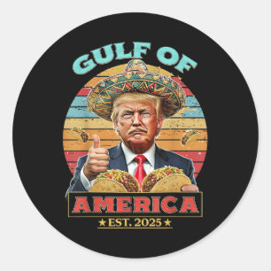 Retro Vintage Bukt of US America 2025 Mexico Fiest Runt Klistermärke