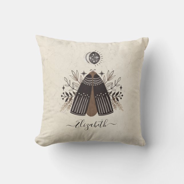Retro Vintage Butterfly Moth Kudde (Framsida)