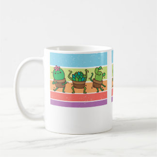 Retro Vintage Cactus Gardening Fun Kaffemugg