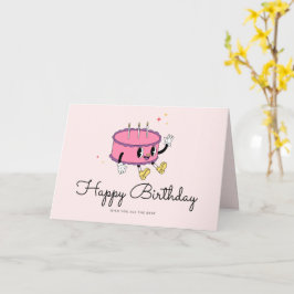 Retro Vintage Cake Birthday Card Kort