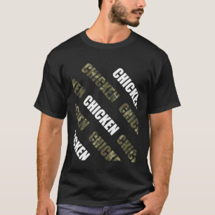 Retro Vintage Camo Chicken Farmer T Shirt