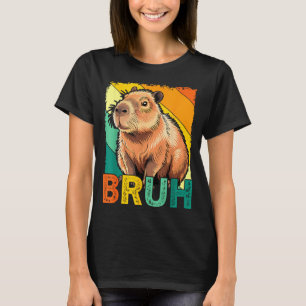 Retro Vintage Capybara Bruh Meme För Pojkar Flicko T Shirt