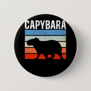 Retro Vintage Capybara Cute Animal Knapp