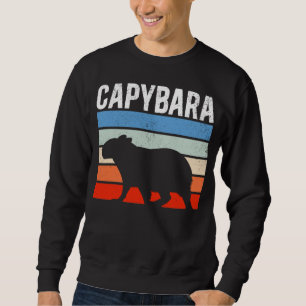 Retro Vintage Capybara Cute Animal Lång Ärmad Tröja