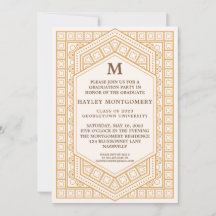 Retro Vintage Caramel Monogram Studenten