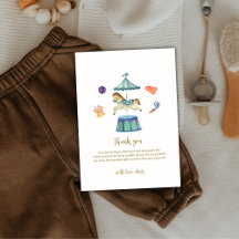 Retro Vintage Carousel Carnival Baby Shower