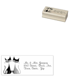 Retro Vintage Cats El Gato Stämpel